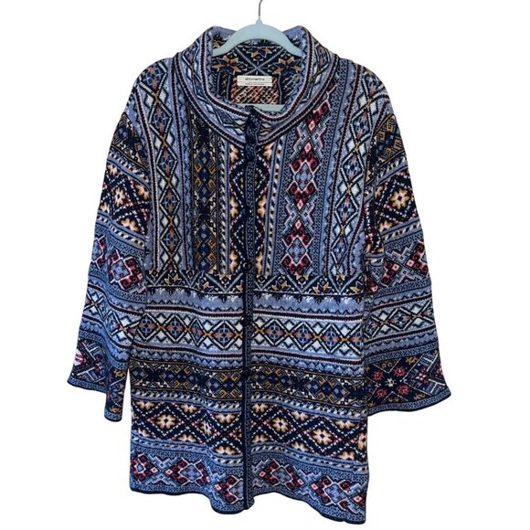 Aldomartins Womens Sweater Size Small Multicolor Oslo Knit Pockets Bohemian - Picture 1 of 9